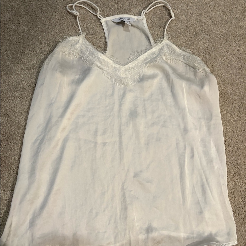 Nine West Cream Lace Cami Top